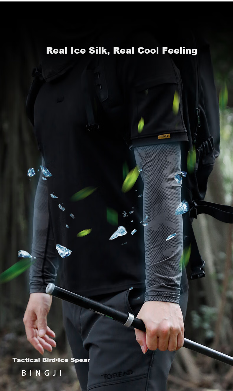 ZSJAY Ice Spear | Real Ice Silk Summer Men's Sun Protection Ice Sleeves Ice Silk Arm Sleeves Arm Guards Camouflage Large Size Cycling 11