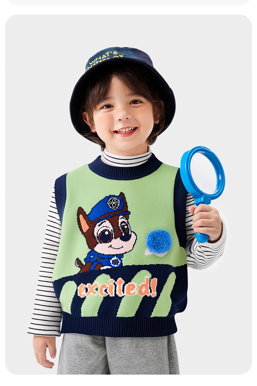 PAW PATROL Kids Vest Sweater New Year Autumn Winter Round Neck Knit Vest Boys Girls Outerwear Green 120 18