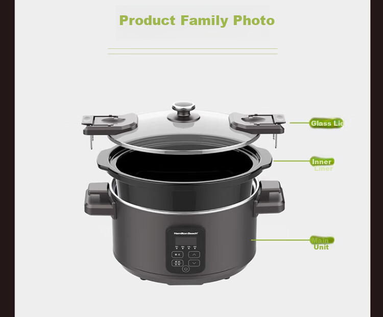 Hamilton Beach Multi-Functional Pot, Electric Stew Pot, Slow Cooker, Ceramic Insulated Water Bath Stew Pot, Home Soup Cooking Pot, Automatic Soup Stewing Pot, Electric Steamer SC55101-1 19