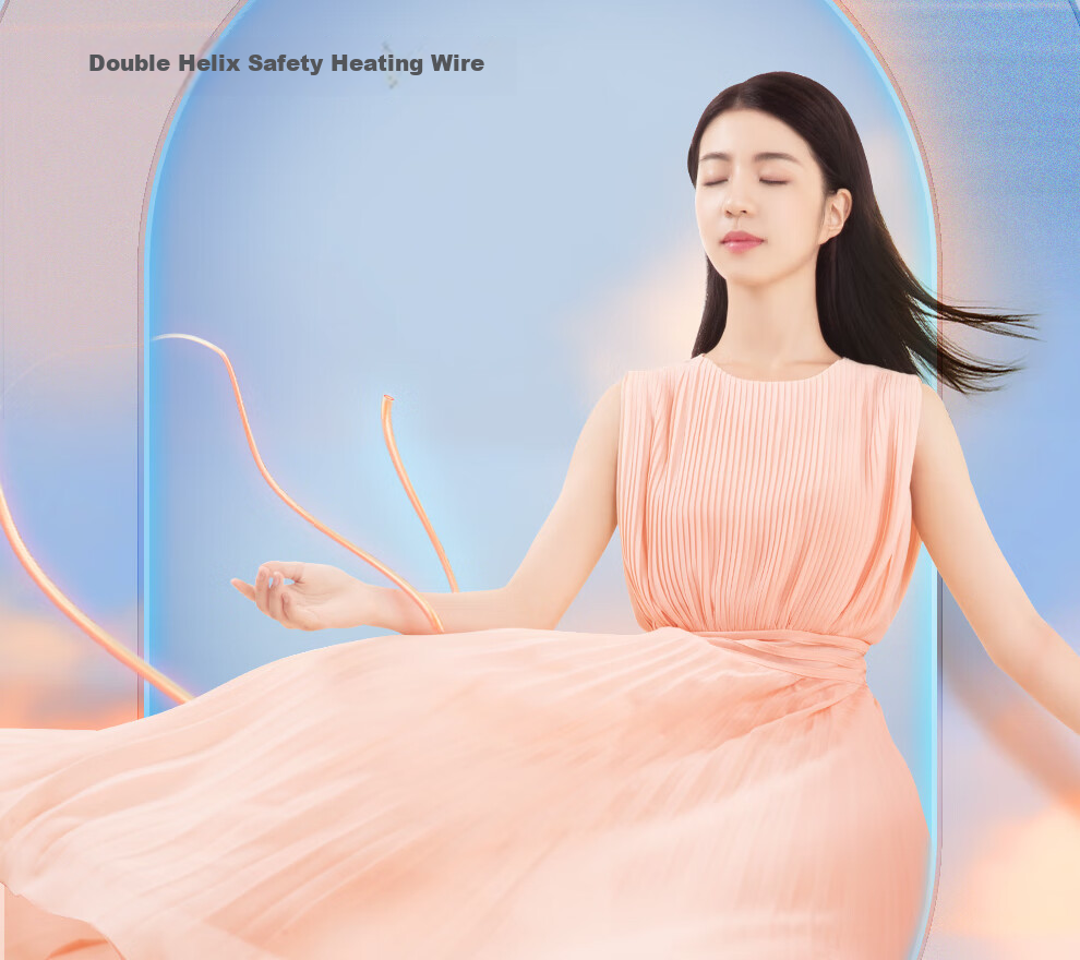 RAINBOW High-Temperature Power-Off Double-Person Timed Mite Removal Dual-Temperature Dual-Control Non-Woven Electric Heating Blanket 2*1.8m 4