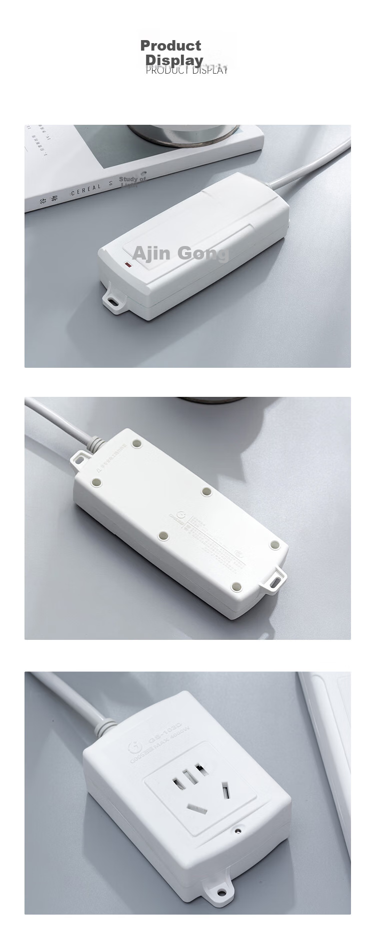 JS JISHUN 16A Air Conditioner Power Strip Socket, 10A to 16A Converter Plug, Water Heater Power Strip Extension Cord, High-Power Power Extension Cable, 10A to 16A, 0.23 Meters 8