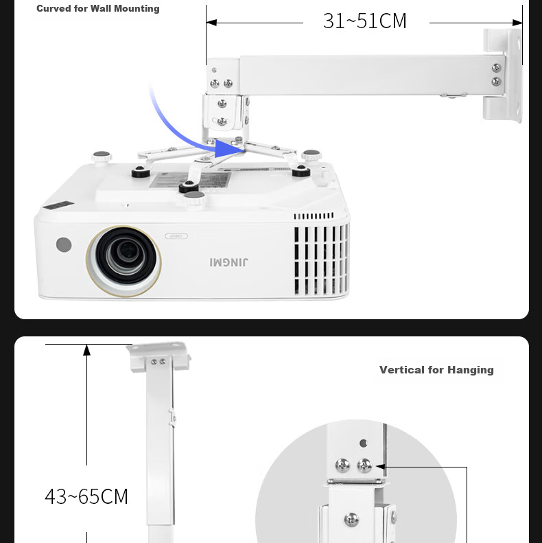 JINGMI Electric Projector Mount DL100 Ultra-Thin Home Electric Remote Control Lifting Projector Mount with 100CM Travel Range Compatible with Multiple Brands of Projectors 7