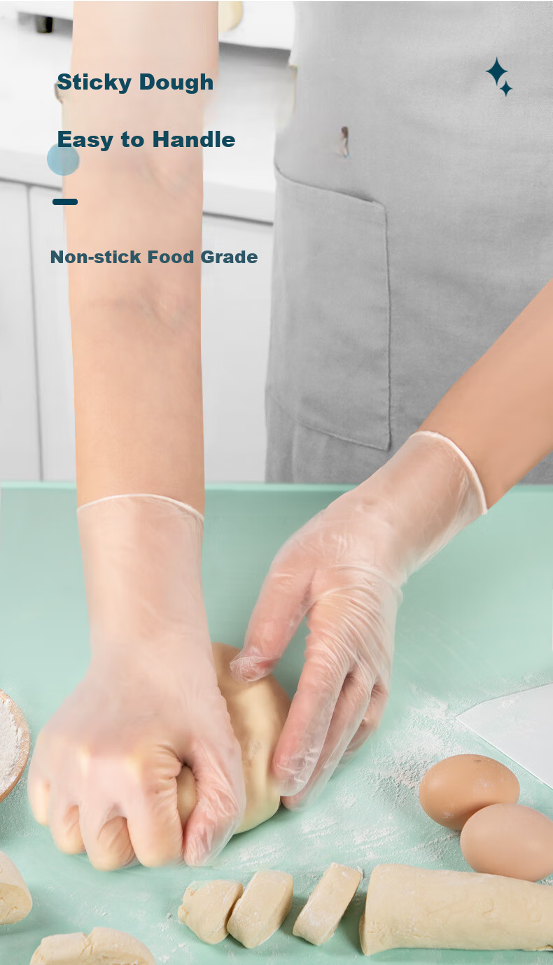 Yunlei Disposable PVC Gloves, Thickened Food-Grade Baking Kitchen Waterproof Household Dishwashing Gloves, 50 Pieces 5