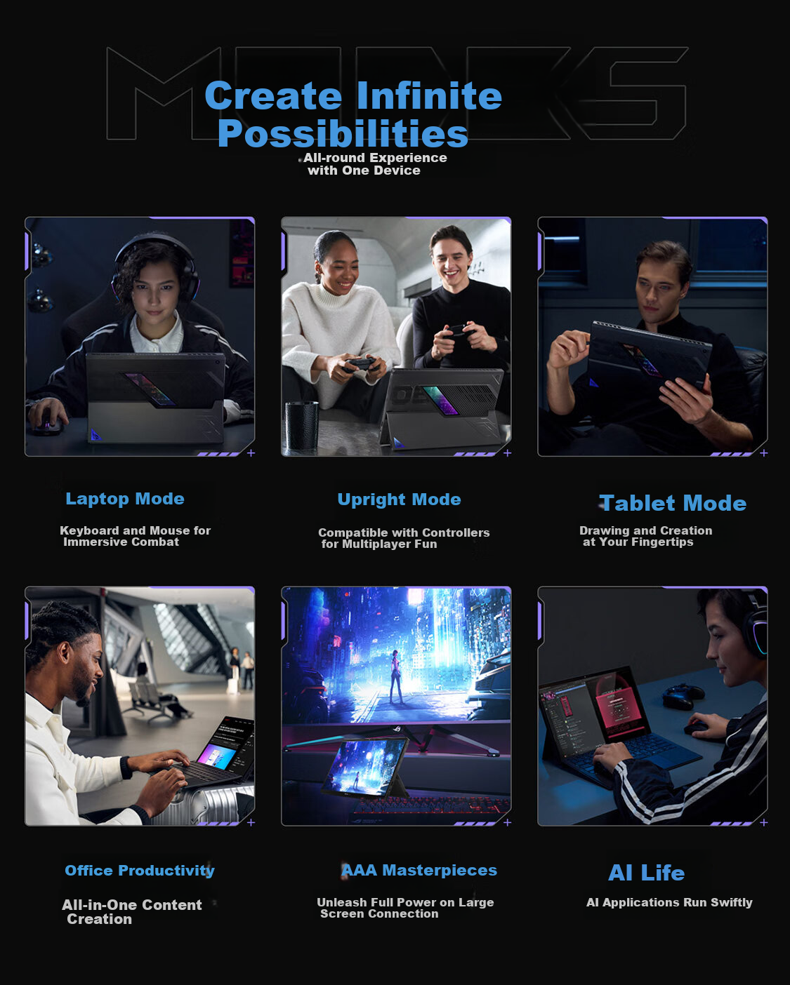 ROG Huan X 2025 Ryzen AI MAX 13.4-Inch Touchscreen Two-In Gaming Laptop (Ryzen AI MAX+ 395, 64GB RAM, 1TB Storage, 2.5K Display, 180Hz Refresh Rate) 2