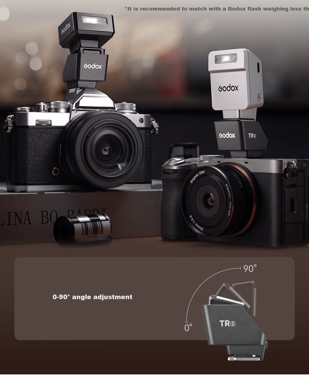 Godox IT20 Mini Flash Small Hot Shoe Mount On-Camera Flash Compact Cube Portable Outdoor Photography Portrait Digital Mirrorless Camera Silver Ricoh Edition 12