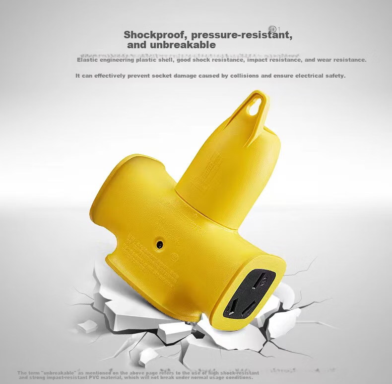 BULL Drop-Resistant And Shockproof Socket Power Strip Engineering Special Outdoor Work Yellow Socket New National Standard GN-C421X Wireless without Cord 3