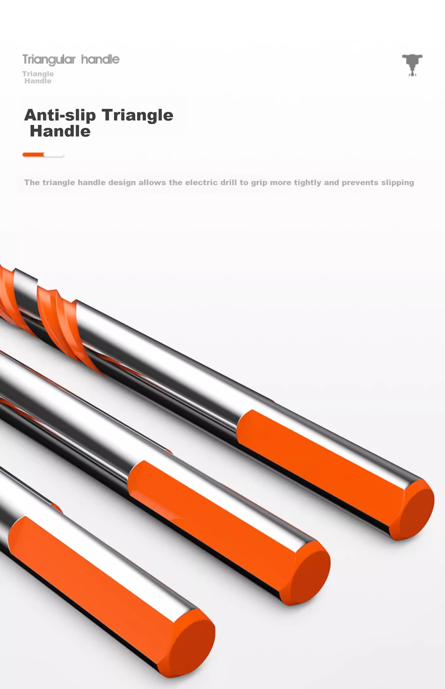 HUHAO Ceramic Tile Hole Drill Bit for Glass, Concrete, Cement, Alloy, Triangular Drill, Electric Drill, Wall Drilling, King Drill 9