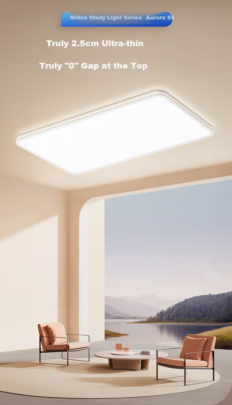 Midea Ultra-Thin Ceiling Light for Living Room And Bedroom, Full Spectrum Eye Protection Smart Control Light Aurora S5 with Installation Included 3