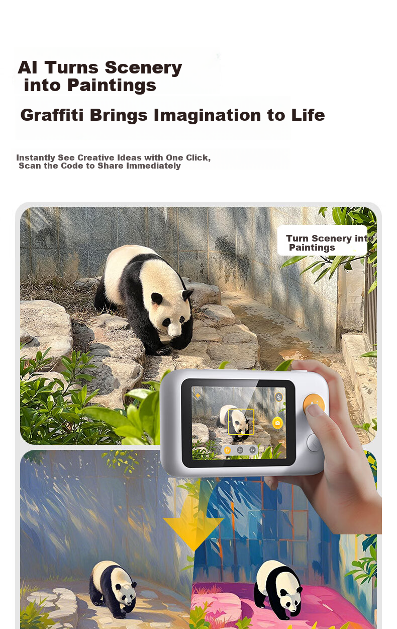 Lukaboshi AI Learning Camera for Children, 32GB Green Intelligent Learning Machine, Early Education Toy, Birthday Gift for Boys 12
