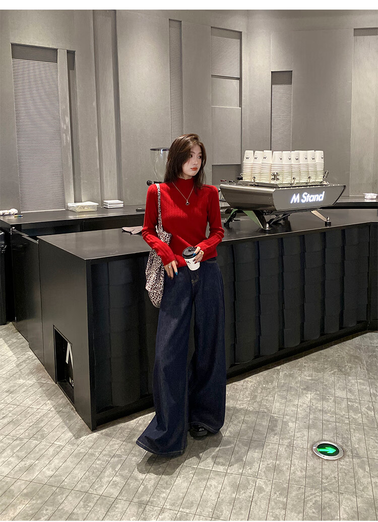 YUZHAOLIN Apricot Half Turtleneck Base Shirt Women's Little Chanel Style Inner Wear 2025 Autumn Winter New Sweater Knit Top 29