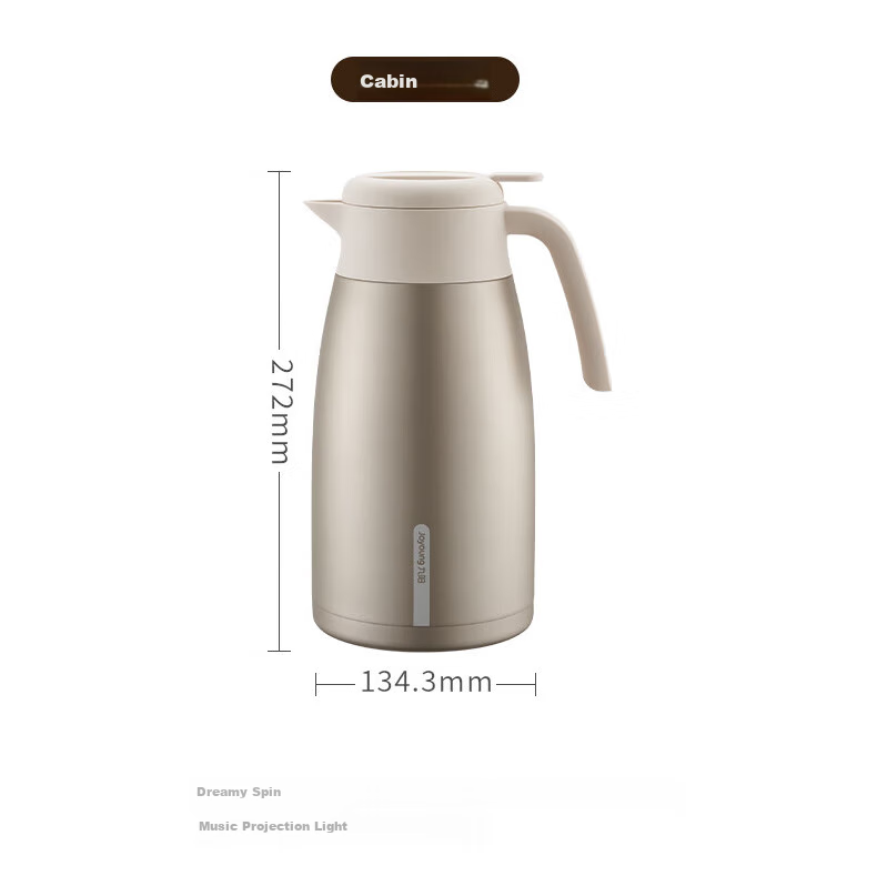 Joyoung Insulated Thermos for Home Use, Hot Water Kettle, 304 Stainless Steel Inner Liner, Vacuum Insulation, Outdoor Large Capacity 2L WR735 3