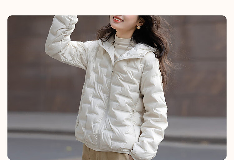 Demana [Milk Ball First Snow] Women's Winter High Warmth 90% Duck Down Quilted Tape Edge Down Jacket 5