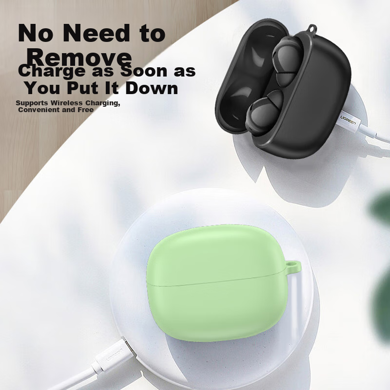 Aolang Protective Case for Xiaomi Redmi Buds 6 Pro, Full Protection Shockproof Charging Box Accessory Silicone Soft Shell for Xiaomi Redmi Buds 6 Pro True Wireless Noise-Cancelling Earphones, Xuanwu Black