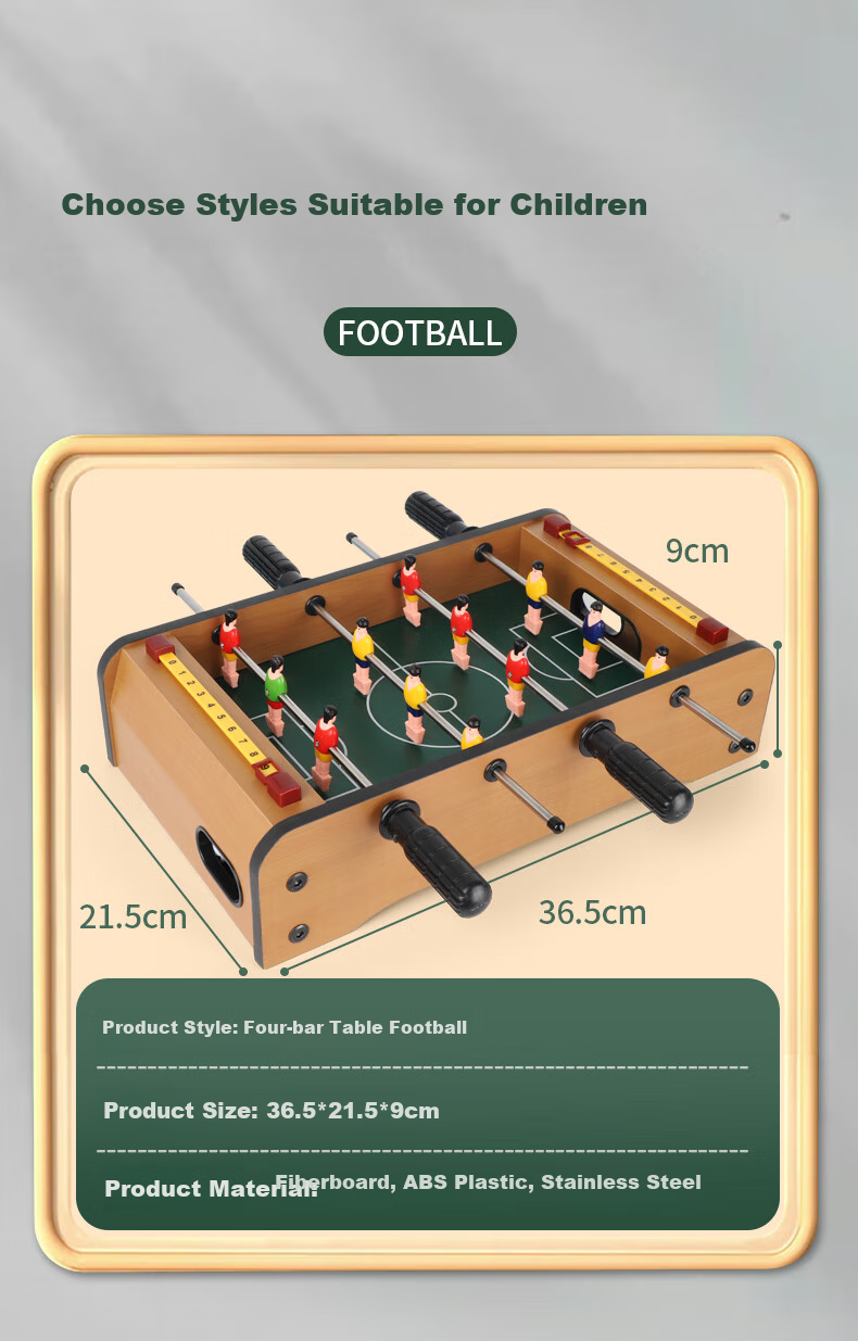 Hongdeng Tabletop High-Leg 8-Rod Soccer Machine Toy, Indoor Two-Player Board Game, Birthday Gift for Boys 10