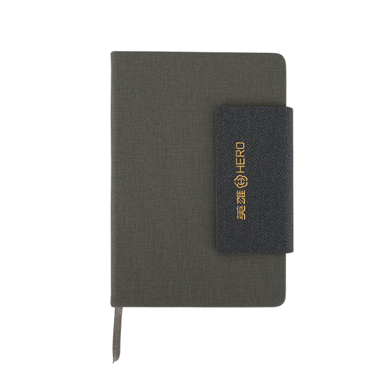 HERO A5 Business Notebook Magnetic Buckle Pen Holder Thickened Hard Cover Leather High-End Gift Meeting Office Stationery Lined Tearable Diary Journal
