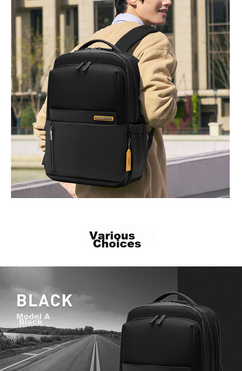 AMERICAN TOURISTER Men's Backpack, Stylish Laptop Bag with Large Capacity, 16-Inch Backpack, NE2 Black 11