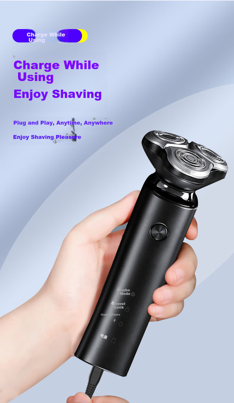 Masentek Compatible with Xiaomi Razor Charger, Mijia MJTXD01SKS Three-Head Electric Shaver, Car USB Charging Cable Base, Razor Adapter Power Cord 2