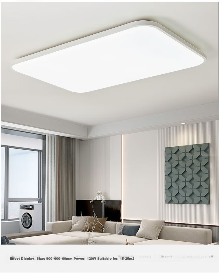 Foshanzhaoming LED Ceiling Light, Bedroom Lamp without Blue Light, Eye Protection, High Color Rendering Index Ra97, Tri-Proof Light, Chengfeng 36W 8