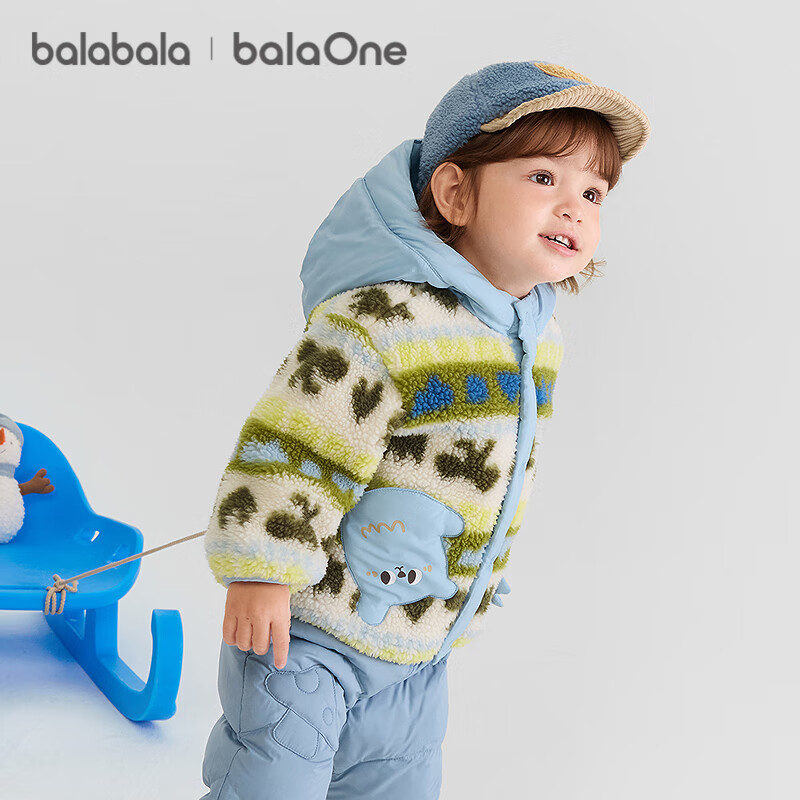 BALABALA Kids' Outerwear Boys Girls 2025 Autumn Winter Soft Fleece Anti-static Warmth 208425105202