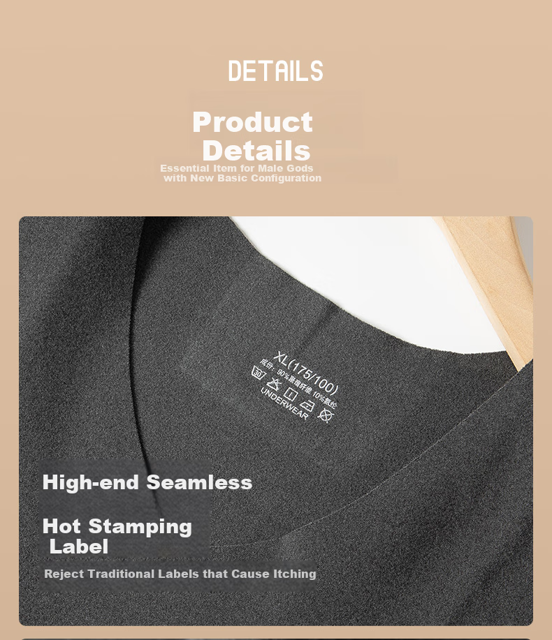 LangSha Seamless Thermal Vest Men Autumn Winter Invisible V-Neck Slim Fit Sleeveless Undershirt 9