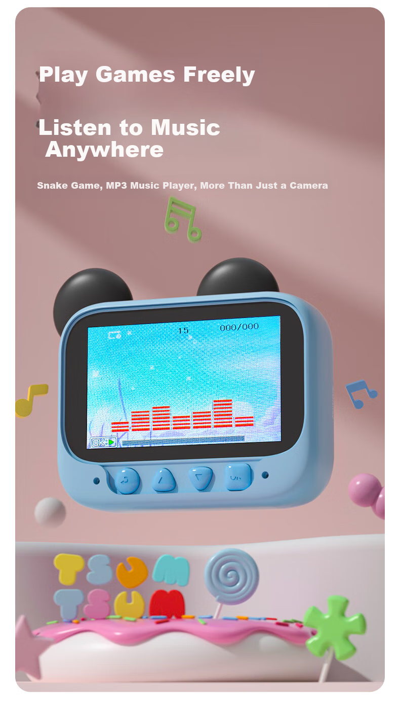 Disney Children's Digital Camera, Handheld Portable CCD Camera with Video Function, Instant Camera, Birthday Gift for Boys And Girls 12
