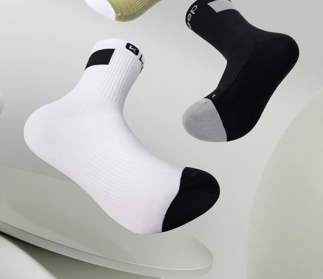 Keep 3 Pairs Sports Fitness Socks Antibacterial Odor-Resistant Breathable Non-Slip Basketball Running Socks for Men and Women Badminton M 1