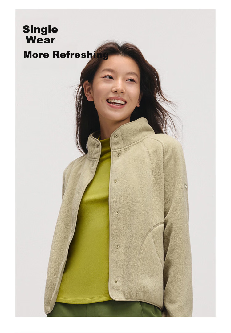 Beneunder Women's Fleece Jacket, Early Autumn New Style, Sherpa Casual Fleece Inner Layer, Outdoor Windproof Thin Jacket PM028 11
