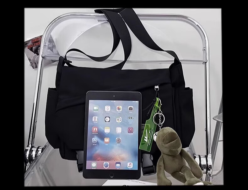 Huili Canvas Shoulder Bag for Men, 2025 New Style, Portable Large Capacity Commuter Casual Crossbody Bag for Me 19