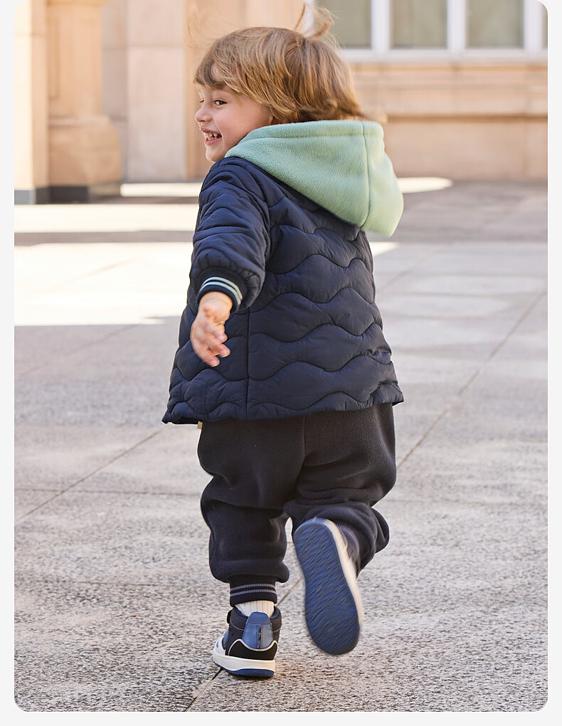DAVE & BELLA Kids Patchwork Cotton Jacket Autumn Winter Boys Girls Water-Repellent Hooded Coat Class A 2