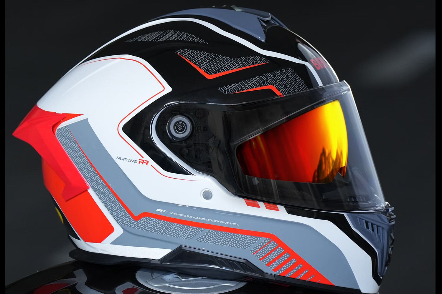 TWOBEE 3C Certified Motorcycle Riding Full-Face Helmet Flash White [Quick-Release Tail Wing] L 40
