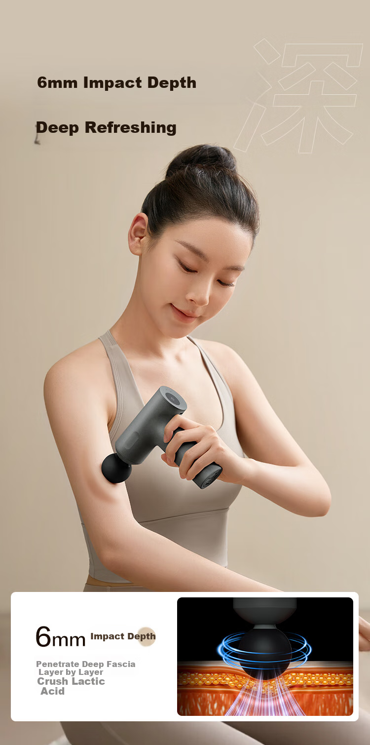 JD Original Mini Massage Gun SE2 AI Adjustable Deep Muscle Relaxation Fascia Massager for Waist, Legs And Whole Body Calf Massage Device Birthday Gift for Elders, Parents, Boyfriend, Girlfriend 7