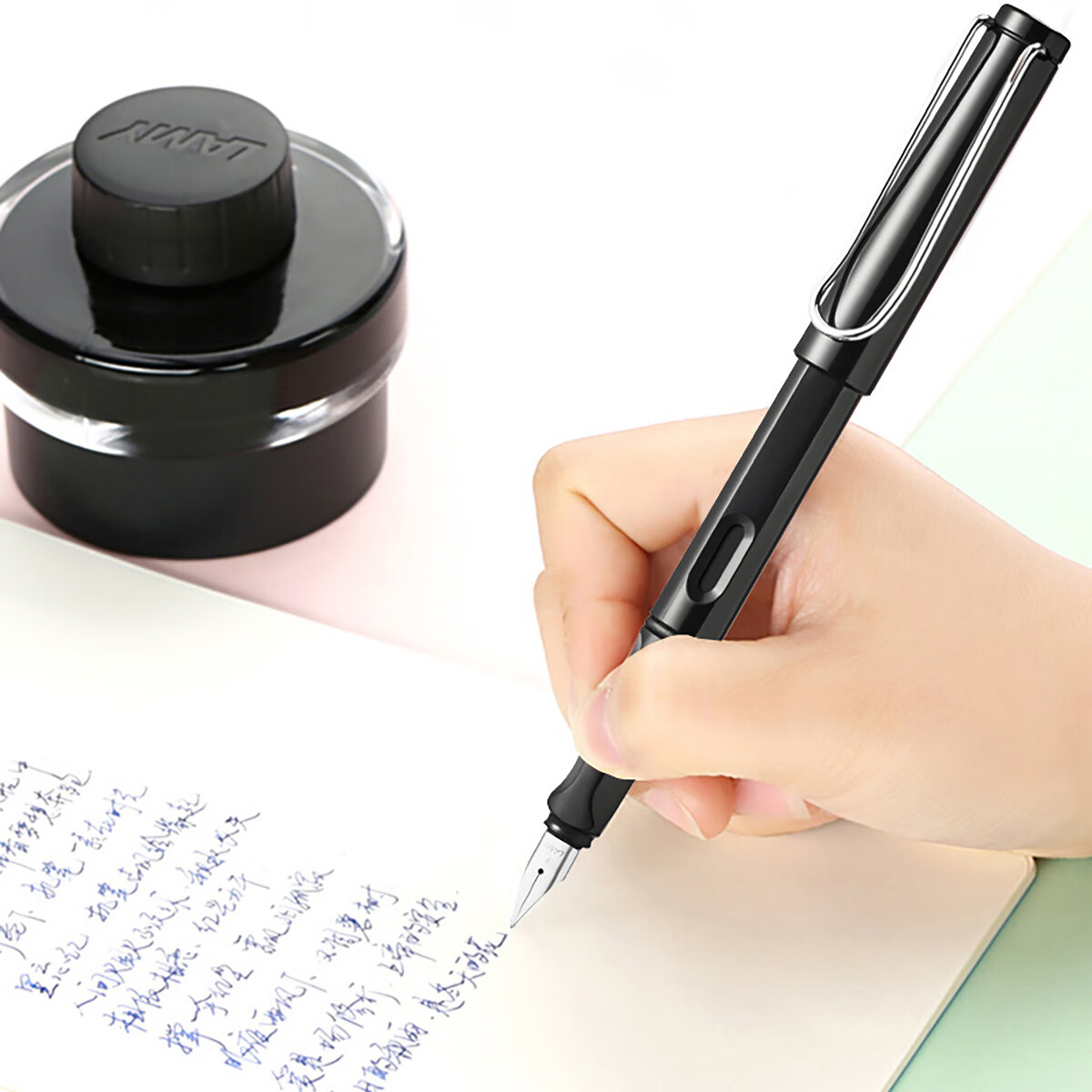 LAMY Safari Series Fountain Pen Glossy Black Fine Nib Calligraphy Posture Correction Student Office Gift Graduation Corporate Purchase
