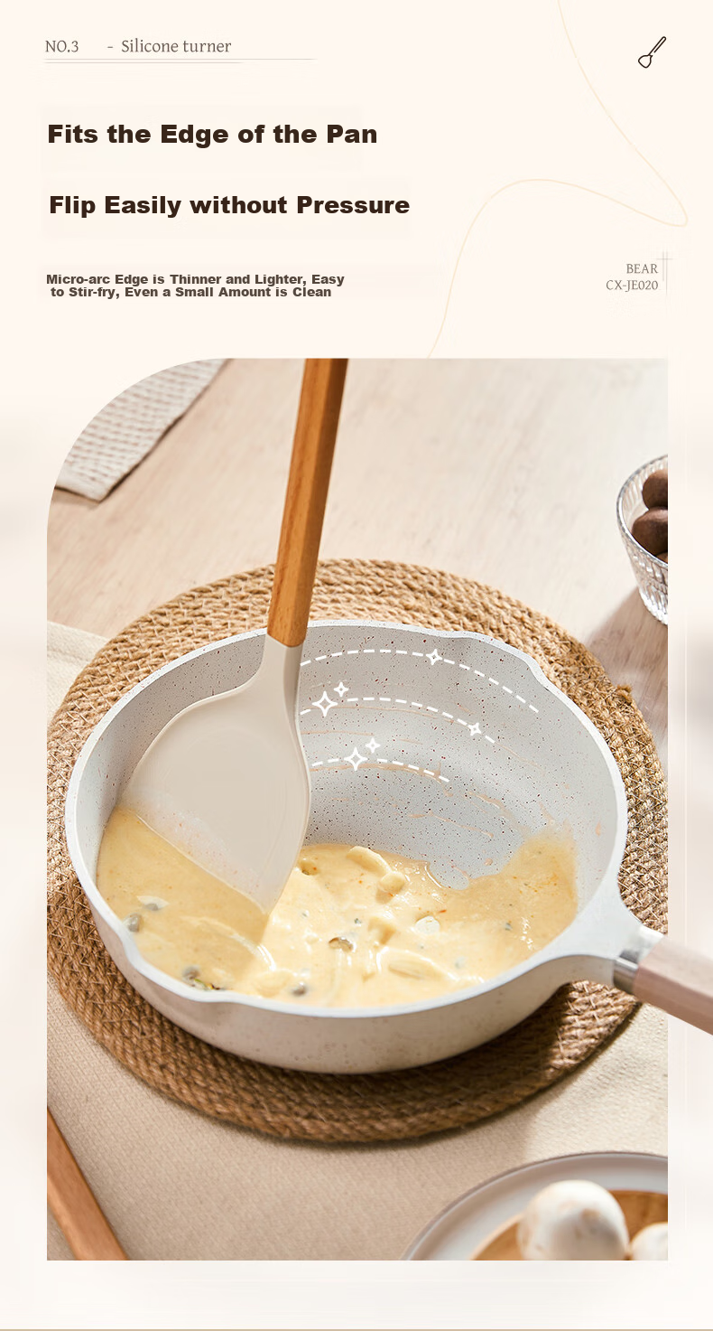 Bear Strainer, Silicone Colander, Heat-Resistant Antibacterial Non-Stick Strainer, Filter Skimmer Oil Frying Ladle JE020-P02 5