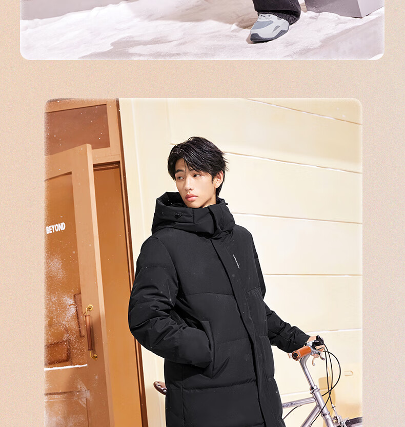 361° Long Down Jacket Unisex Winter New Three-Proof Warm Hooded Sports Casual Coat 632544301-1 9