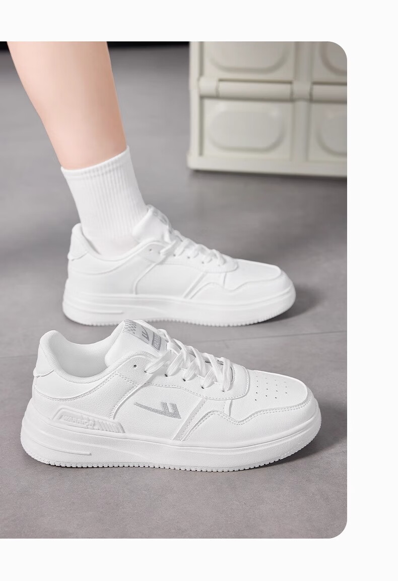 Warrior Women's White Sneakers 2026 Spring Summer New Versatile Casual Sports Shoes for Women 0833 White Purple Size 39 12