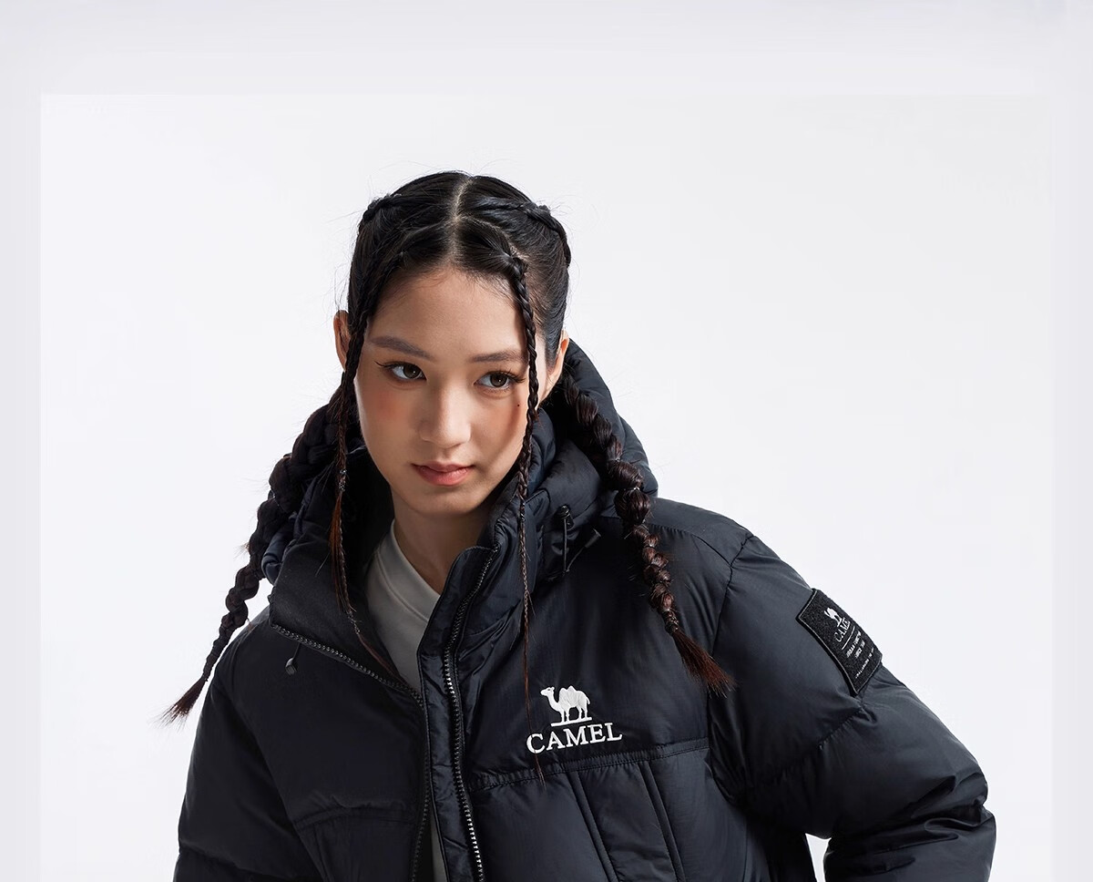 CAMEL Women's Down Jacket 2025 Autumn Winter New Thickened Warm Unisex Hooded Down Puffer Coat 2