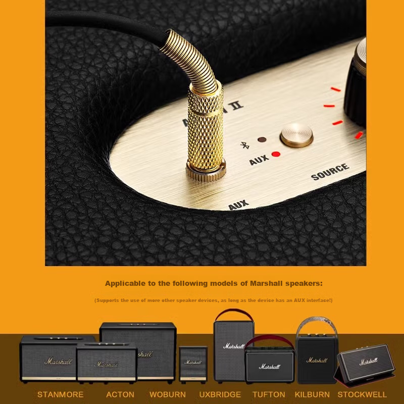 Xuanyi Marshall Harman Kardon 4/3 Generation Speaker Glass Audio Cable Computer AUX Connection Cable Double-Ended 3.5mm Male to Male Phone Computer Laptop Connection JBL 1