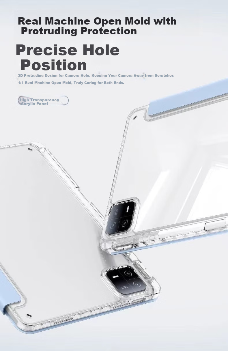 HBOALG Protective Case for Huawei MatePad SE 2024 Model, 11-Inch Tablet Cover with 3+Y Fold Magnetic Design, Pen Holder, Full Protection against Bending And Dropping, White Ice Blue 3