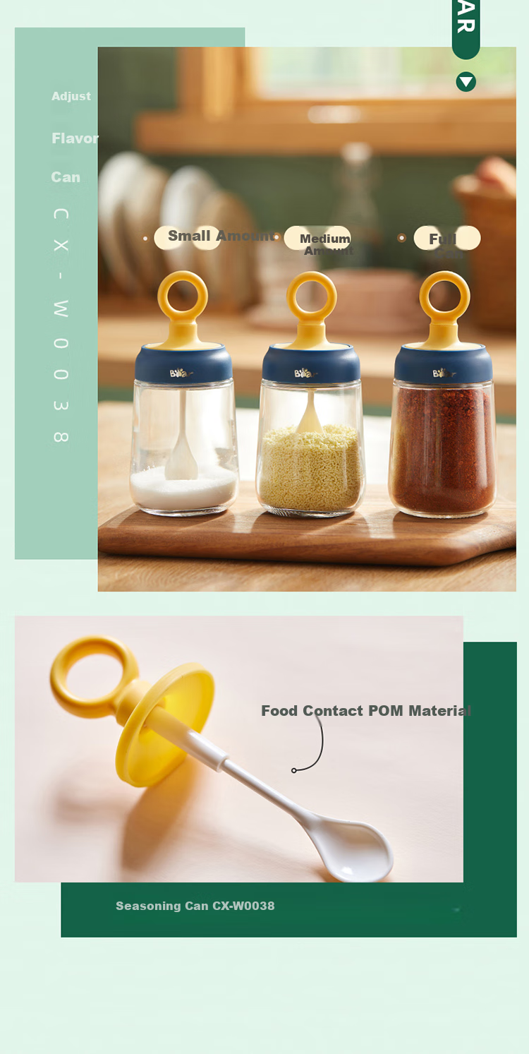 Bear Seasoning Jars, Spice Bottles, Kitchen Salt Shakers, MSG Containers, Assorted Set of 3, CX-JE009 6