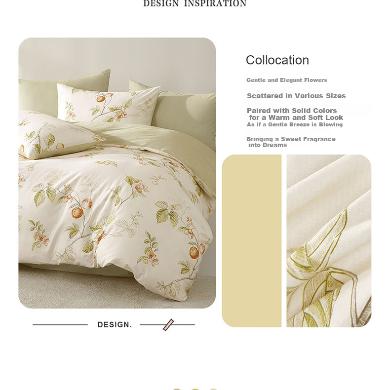 BEYOND Home Textile Bedding Set, Pure Cotton Duvet Cover And Bed Sheet, 100% Cotton Set, Spring Day Prologue, 150cm Home Gallery 5