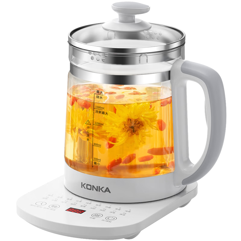 KONKA Health Pot, 1.8L Large Capacity Health Kettle, Multifunctional Constant Temperature Kettle for Brewing Tea, 24H Pre-Set Hot Water Kettle, Thermal Pot, KHK-18V12