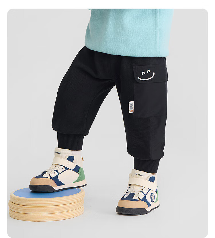 Balabala BalaOne Kids Long Pants Boys Girls Cargo Pants Fleece Lined 2025 Winter Casual Pants 208425108207 3