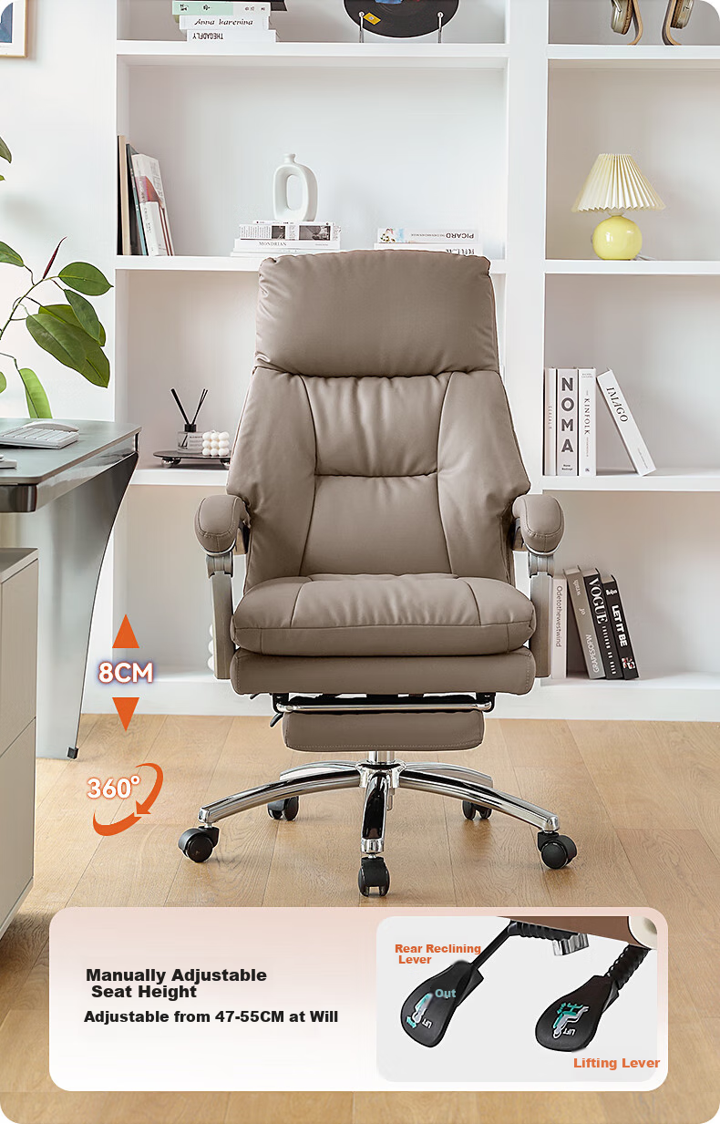 Guquan Boss Chair Home Heating Massage Comfortable Office Chair Nap Computer Chair Long Sitting C570H Coffee Thi 26