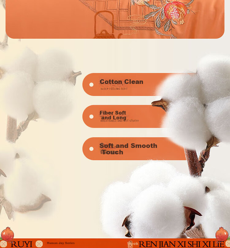 FUANNA Pure Cotton Bedding Set, 60s Long-Staple Cotton, Class A Set, Winter Thickened, Double Size, 230*229cm 7