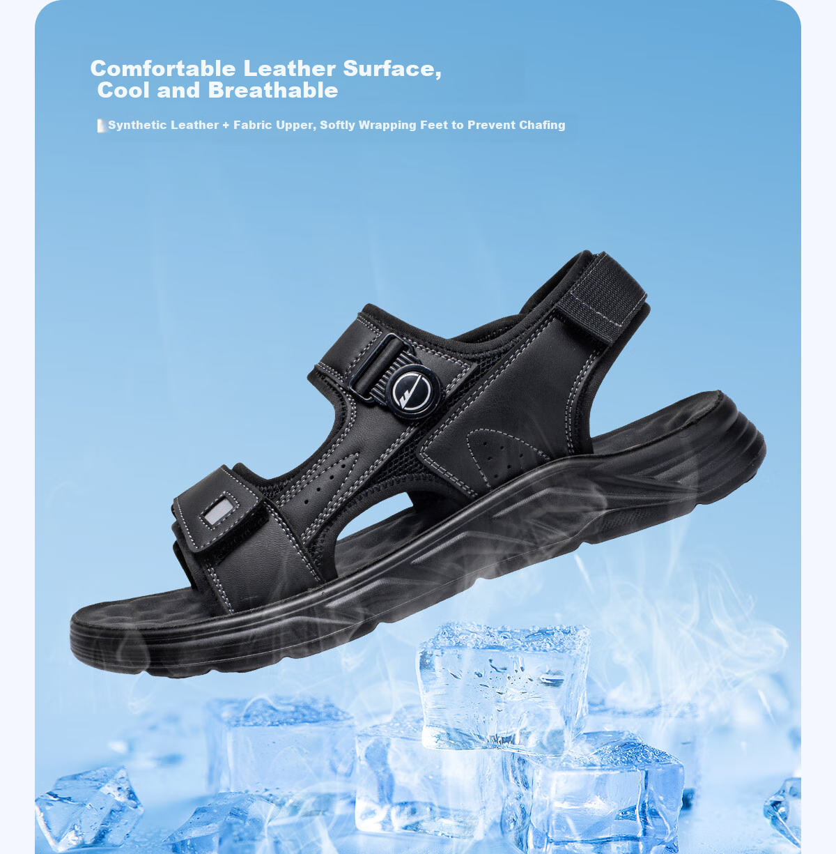 Warrior Men's Sandals Summer Breathable Versatile Thick-Soled Beach Shoes Fashion Sports Comfortable Casual Shoes Gray Black Size 41 12
