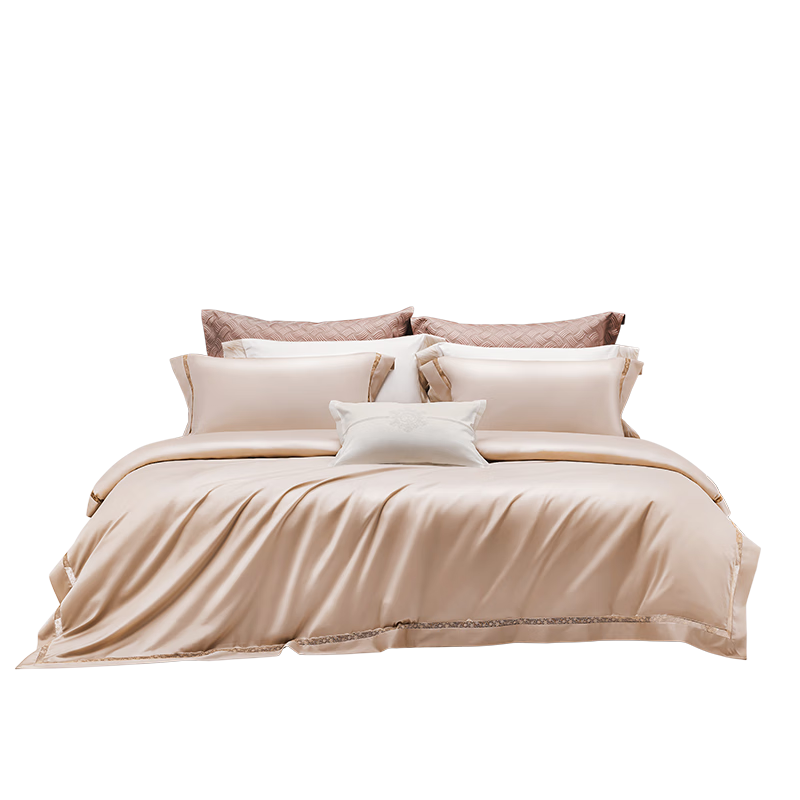 LUOLAI Home Textiles, Silk Comforter 100%, 60-Count Pure Cotton [Washable], Mulberry Silk All-Season Quilt, Approximately 4 Ji