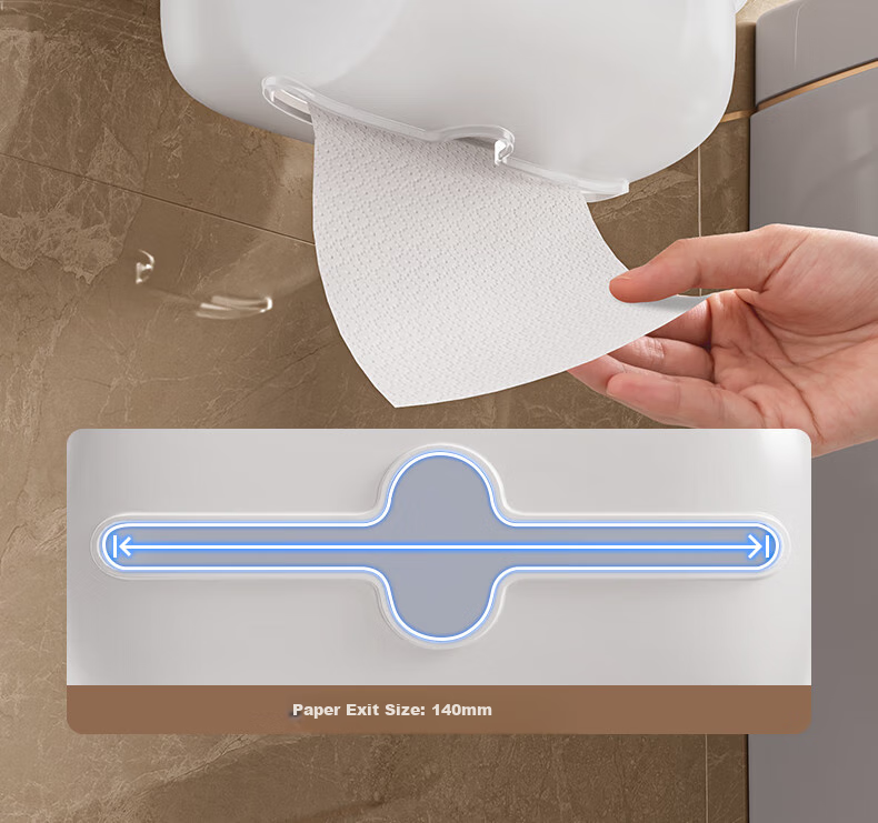 Taili Suction Cup Bathroom Tissue Box, Toilet Paper Holder, Wall-Mounted Storage Rack, Waterproof, No Drilling Required 14