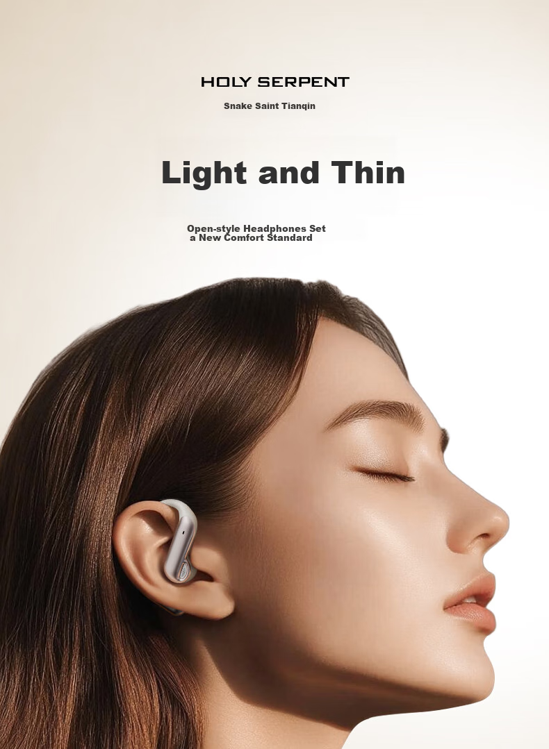 Holy Serpent Tianqin [15% Refreshing Subsidy], Bluetooth Earphones, Over-Ear Style, Latest 2026 Model, Wireless Sports Open-Style Running Headphones, Not In-Ear Bone Conduction Concept, Ranked Top Te 2