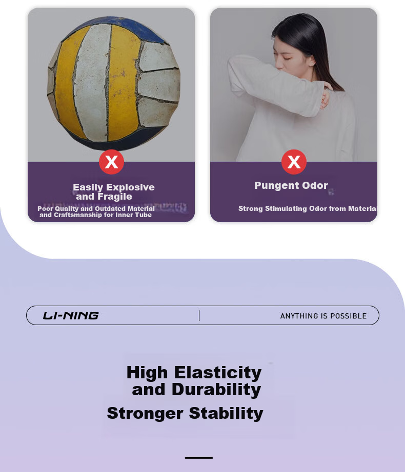 Li-Ning Volleyball Size 5 for Middle School Entrance Exam, Student-Specific Volleyball, Adult And Children's Hard And Soft Leather Training Volleyball for Men And Wome 3