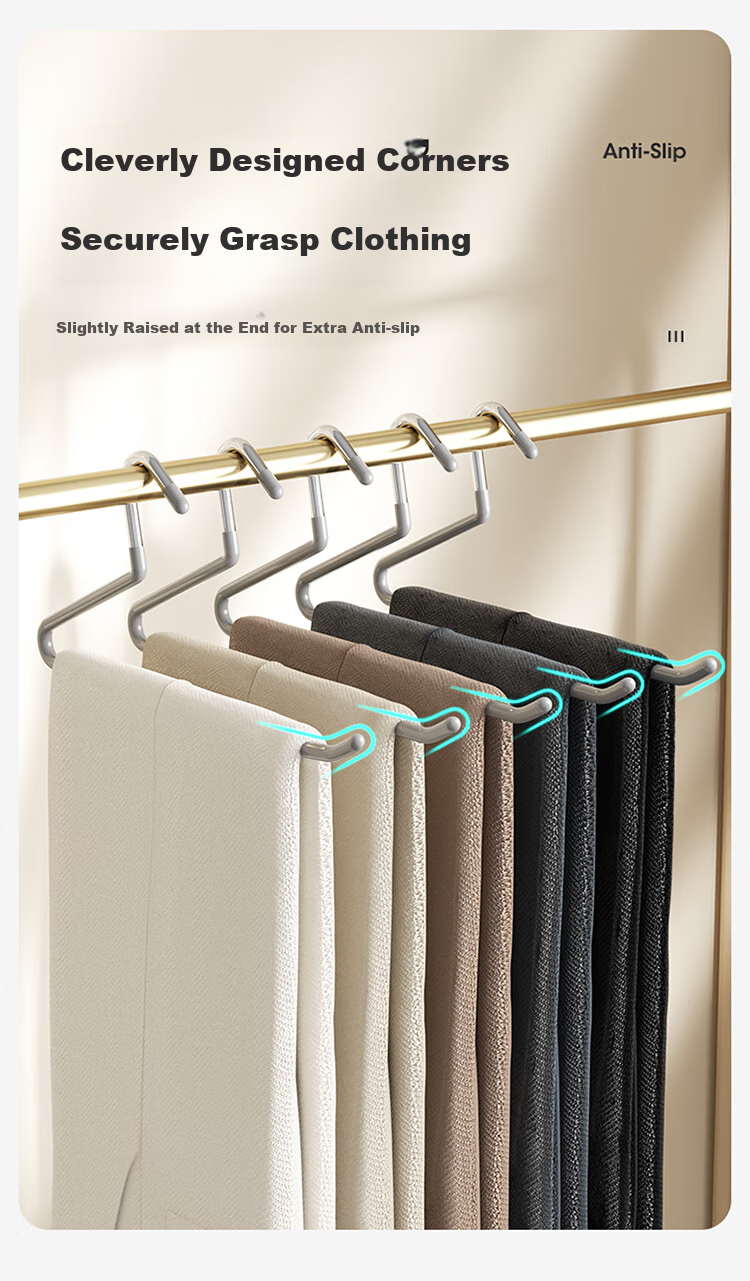 MARYYA Goose-Shaped Pants Hanger, Household Seamless Non-Slip Trouser Drying Rack, Specialized Storage Organizer for Pants Hangers 9